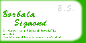 borbala sigmond business card
